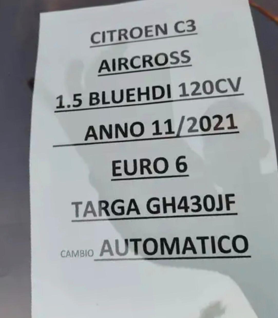 Citroen C3 Aircross 1.5 bluehdi 120 cv shine cambio automatico