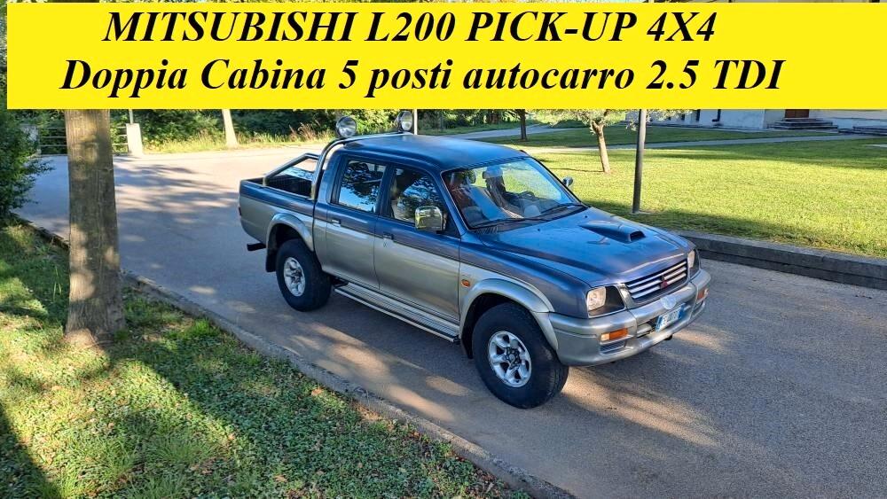 Mitsubishi L200 2.5 TDI 4WD Doppia cabina