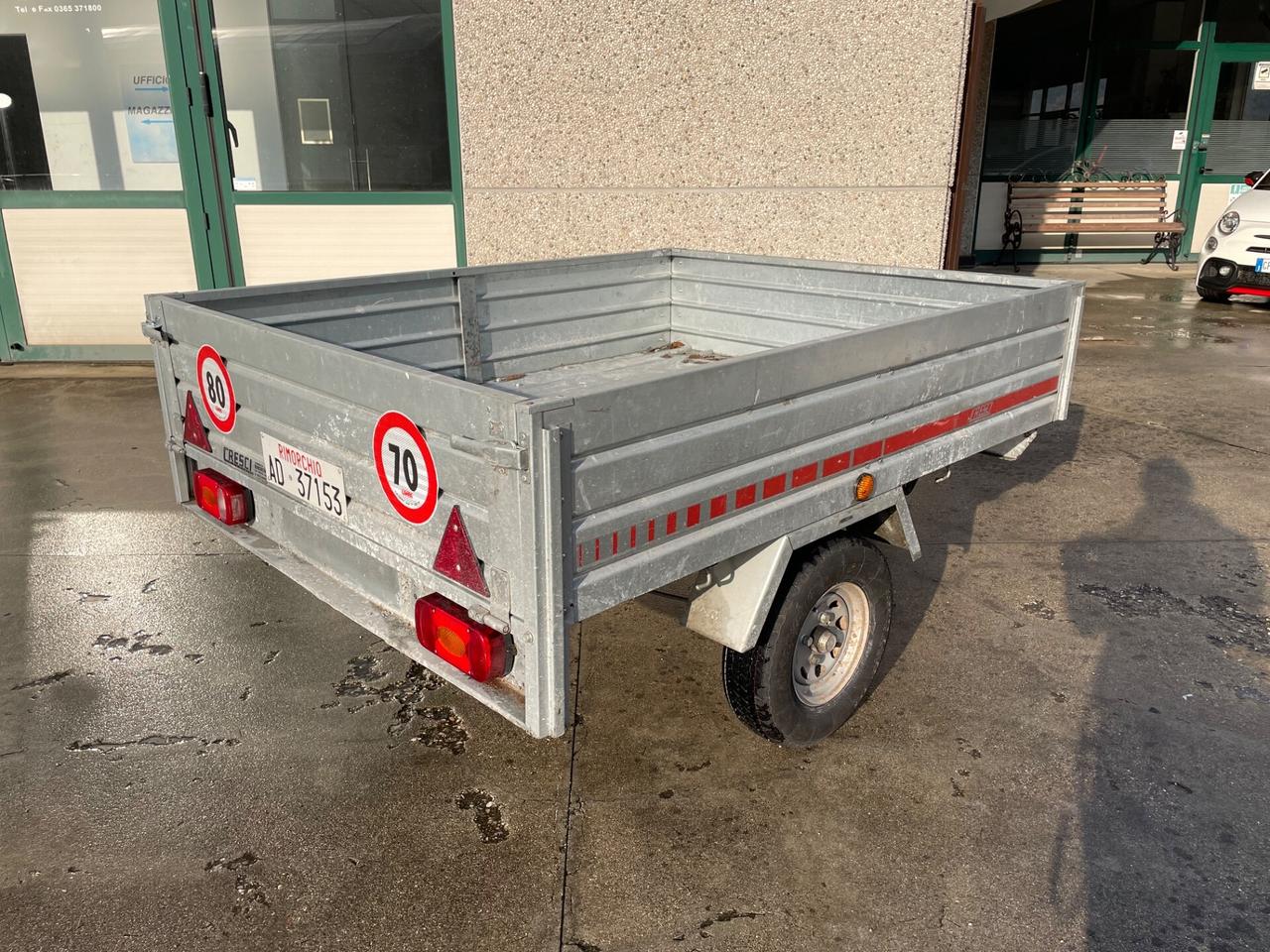 Rimorchio Cresci a6 aperto