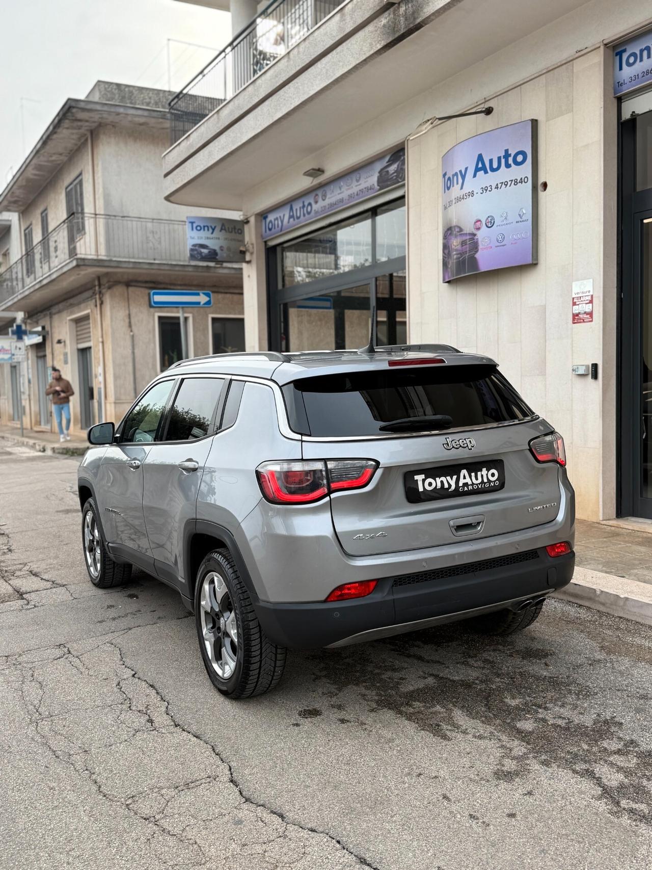 Jeep Compass 2.0 mjt Limited 4wd 140cv auto NAVI,BLUETHOOT,SENS.PARCHEGGIO,PELLE,FULL LED