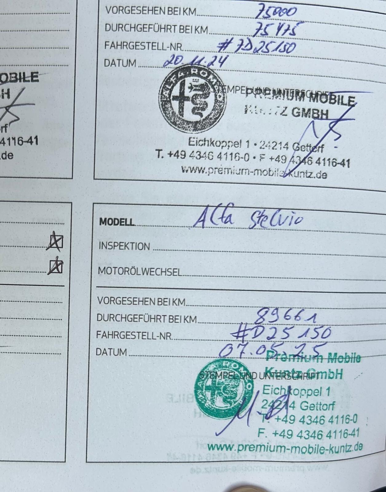 A.R. Stelvio Quadrifoglio 510 CV-22 omologati-Sparco-Carbonio