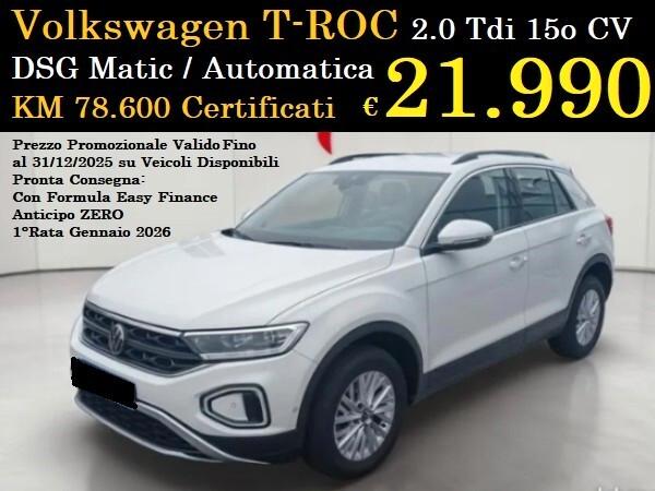 Nuova Volkswagen T-Roc 2.0 TDI 150 CV DSG