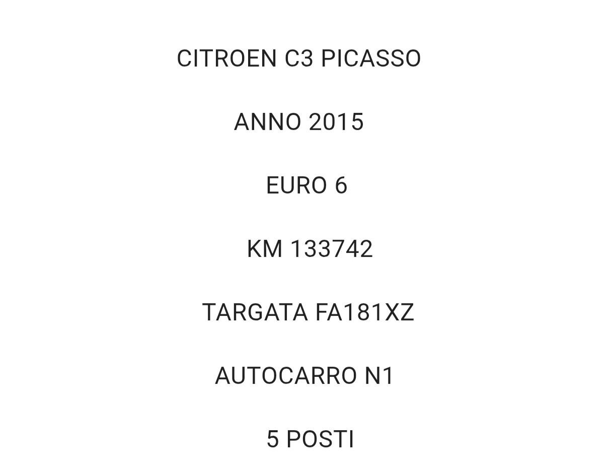 Citroen C3 Picasso 1.6 BlueHDi 100 USO PROMISCUO