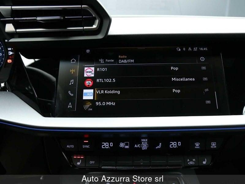 Audi A3 SPB 35 TFSI 150CV S line edition S-tronic *TETTO, 18", MATRIX, PROMO AZZURRA*