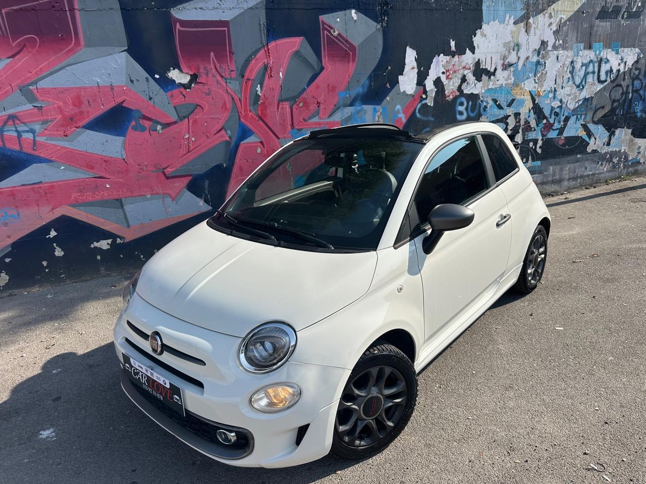FIAT 500S CABRIO 1.2BENZINA/PELLE/BI-ZONA