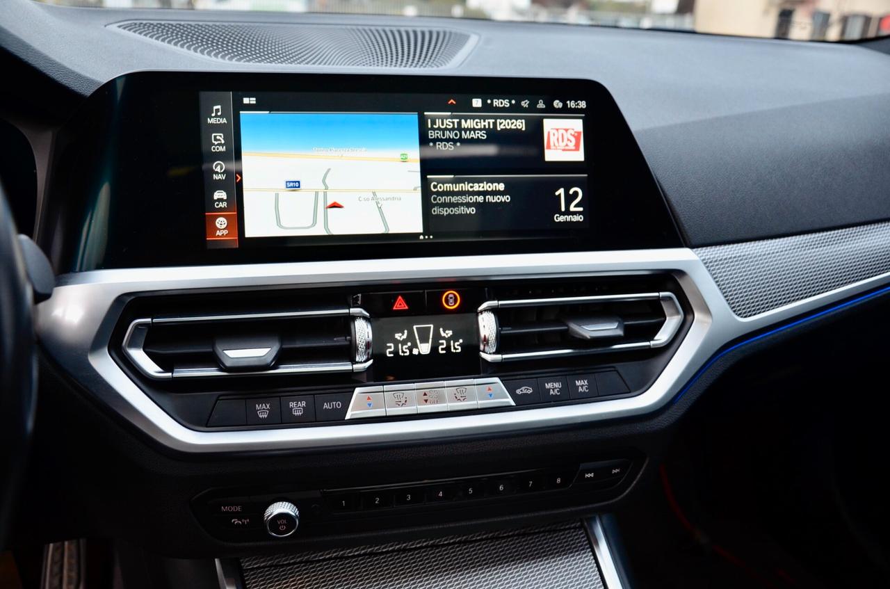 BMW 320i TOURING MSPORT 184cv AUTO, UFF ITALIANA, EURO 6D, TETTO, FULL LED, RETROCAMERA, PERMUTE