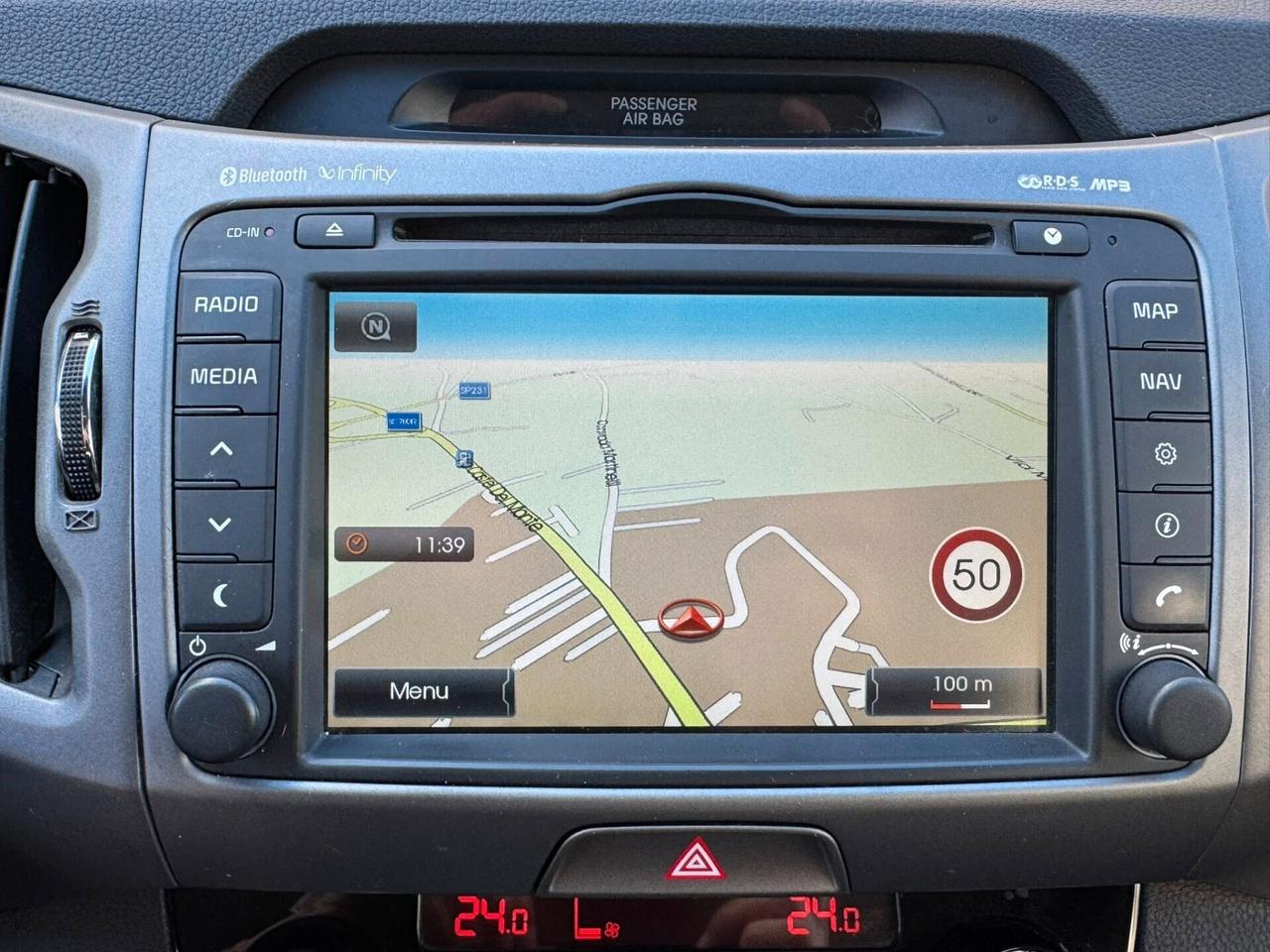 KIA SPORTAGE 1.7 CRDI 115 CV NAVI+RETROC.+CERCHI+PELLE