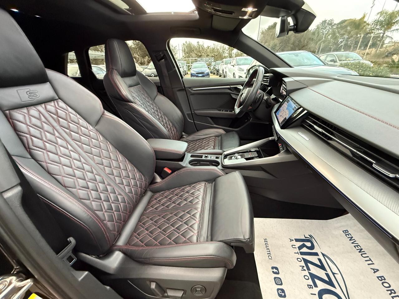 AUDI A3 SPB 35 TDI S LINE TRONIC TETTO B&O IDENTITY BLACK RS INTERN 11/2020