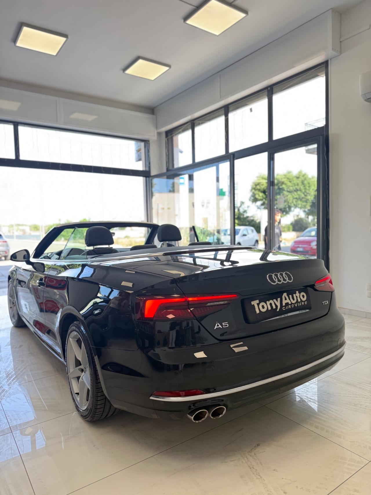 Audi A5 Cabrio 40 2.0 tdi Sport 190cv CAMBIO s-tronic NAVIGATORE, INTERNI IN PELLE, ANDROID AUTO, KM CERTIF