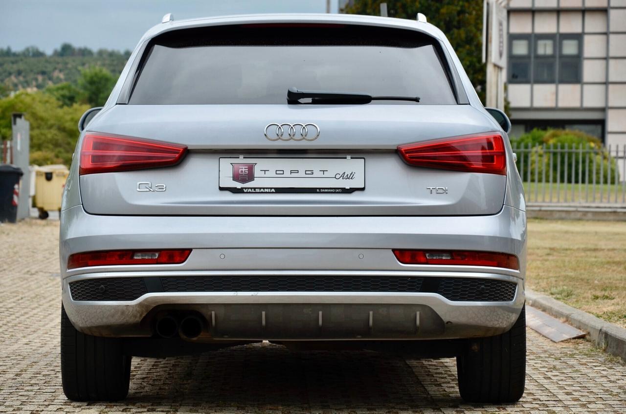 AUDI Q3 2.0 TDI S-LINE INT-EXT 150cv, UNICOPROPRIETARIO, UFF ITALIANA, EURO 6B, XENO, 18", PERMUTE