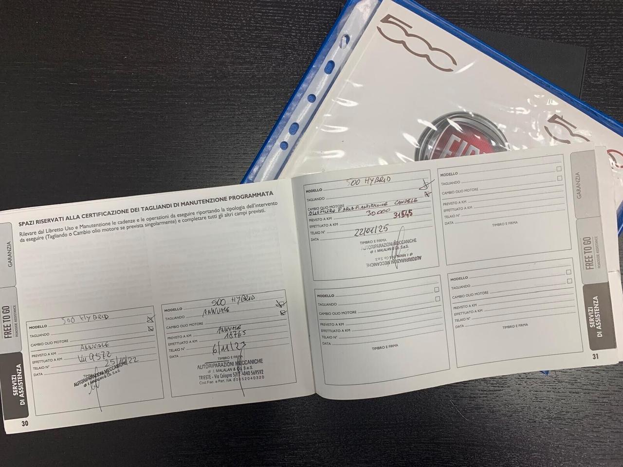 Fiat 500 "Dolcevita" Tetto Unicop. Neopat.