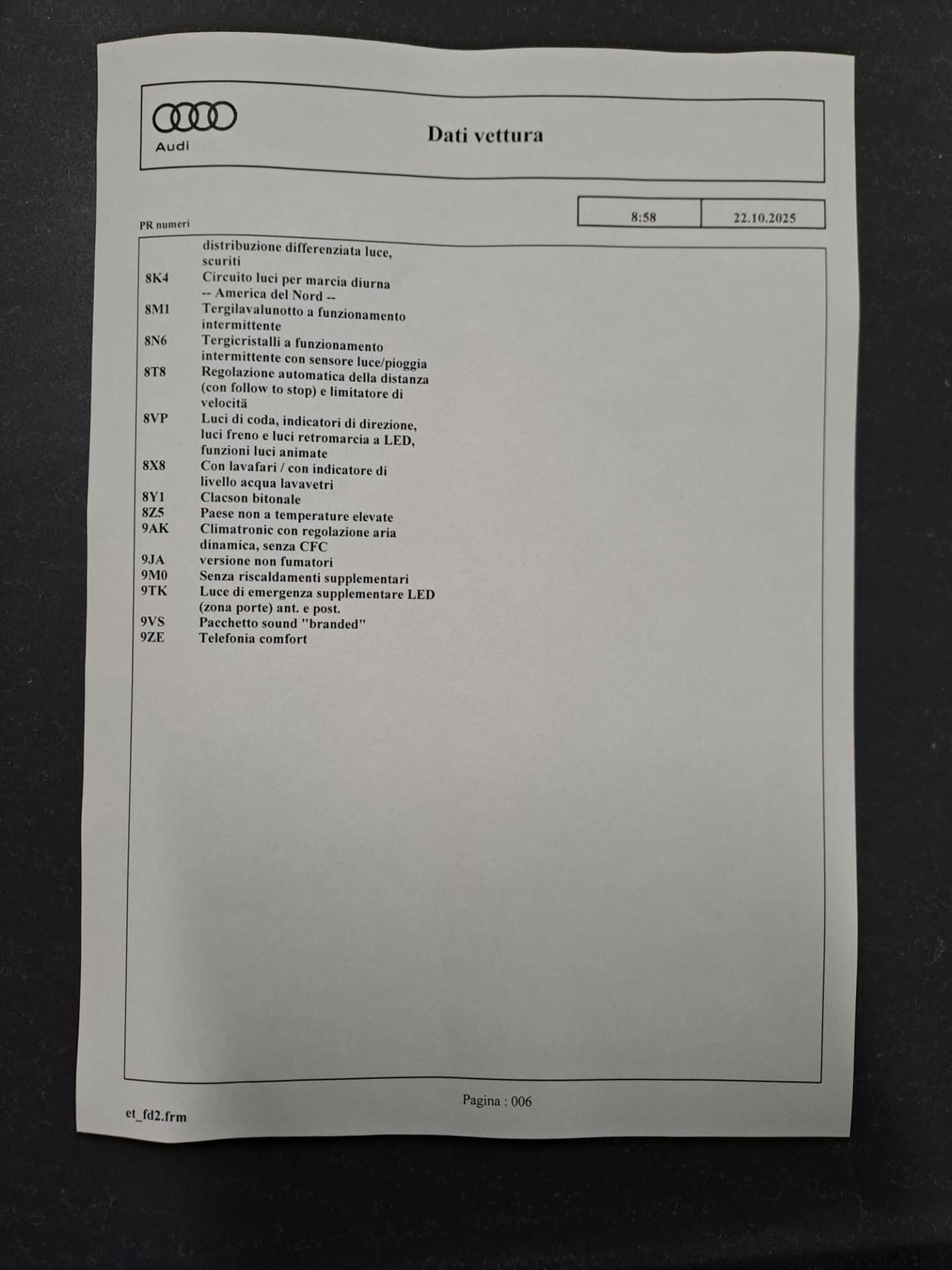 Audi A3 RS 3 SPB TFSI quattro S tronic 400CV