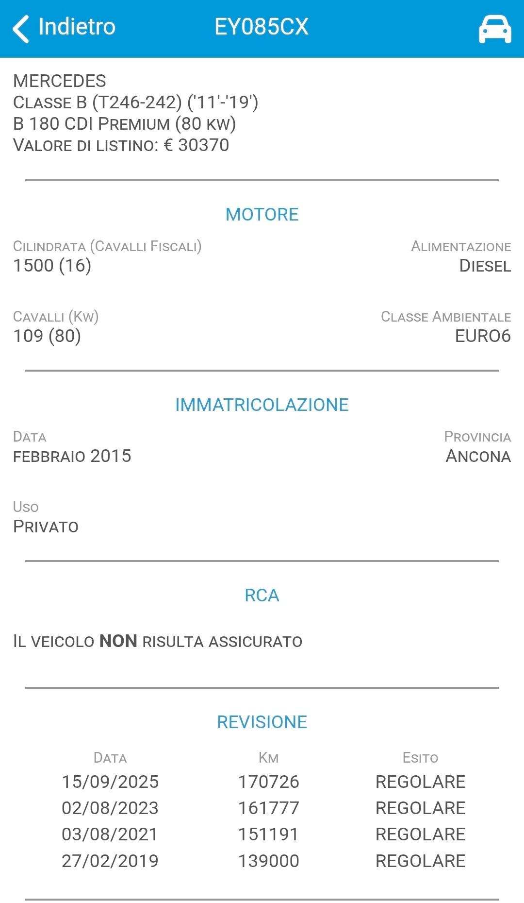 Mercedes Classe B. (Ok.Neopatentati)