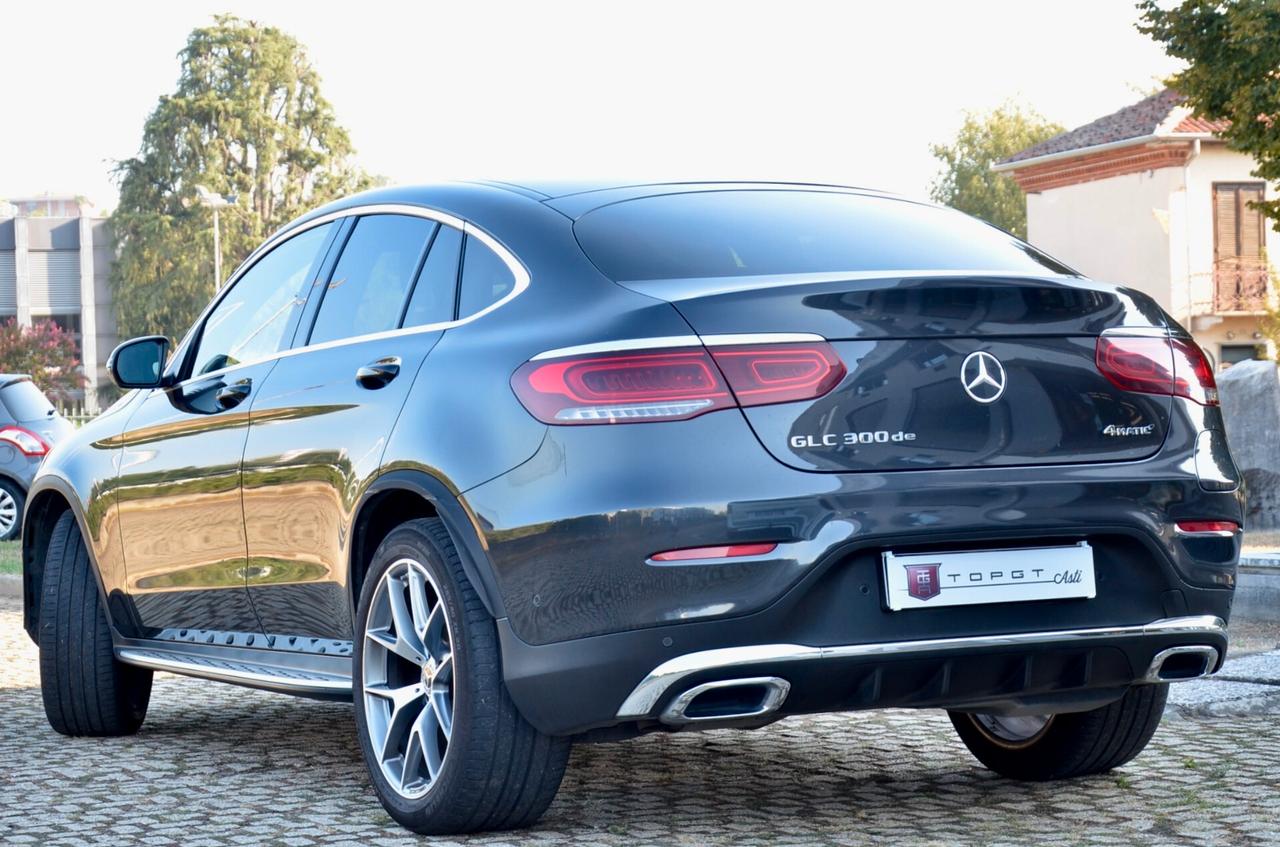 MERCEDES-BENZ GLC COUPE 300de PHEV PLUG IN (EQ POWER) PREMIUM AMG 4MATIC 194cv AUTO, UNICO UTILIZZATORE, UFF ITALIANA, EURO 6D, IVA ESPOSTA, SERVICE MERCEDES, PERMUTE