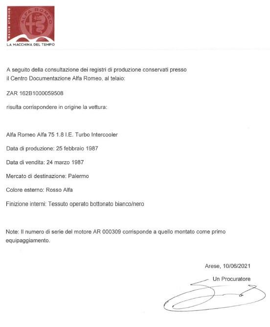 ALFA ROMEO 75 - 75 1.8i turbo Evoluzione