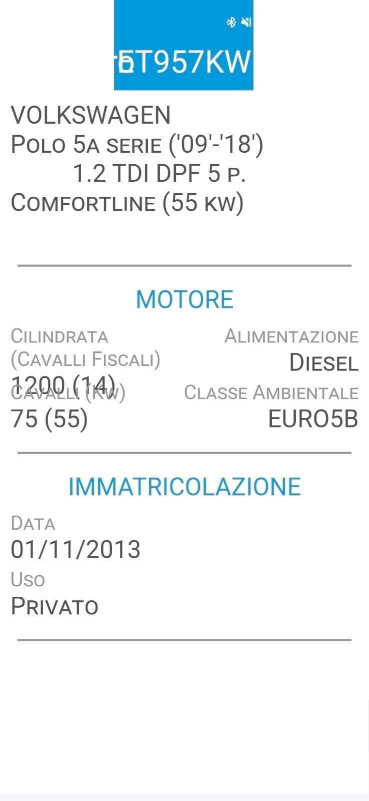 VOLKSWAGEN POLO 1,2 TDI-UNICO PROPRIET-3 REVISIONI