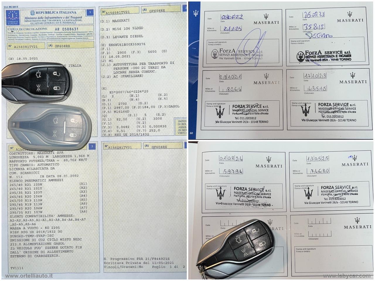 MASERATI Levante V6 Diesel AWD Gransport IVA DEDUCIBILE