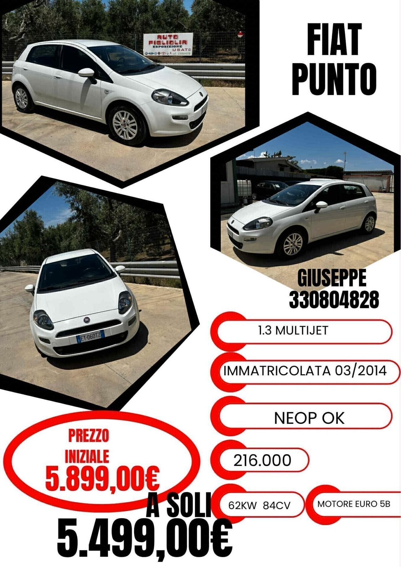 Fiat Punto 1.3 MJT II S&S 85 CV 5 porte ECO Lounge