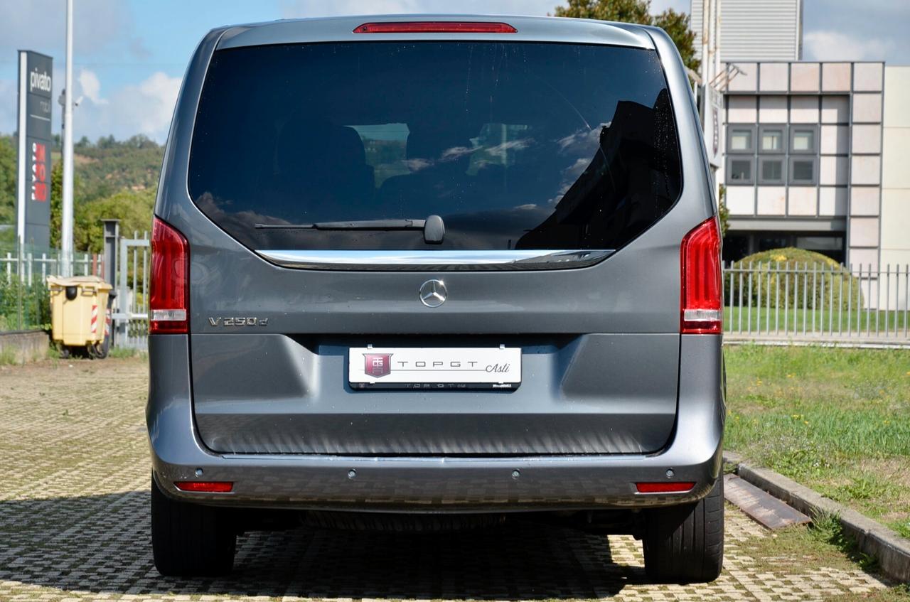 MERCEDES-BENZ V 250d LONG 190cv 9-GTRONIC 7p. TUTTI SERVICE MERCEDES, UFF ITALIANA, EURO 6D, BURMESTER, NAVI, 19", PERMUTE