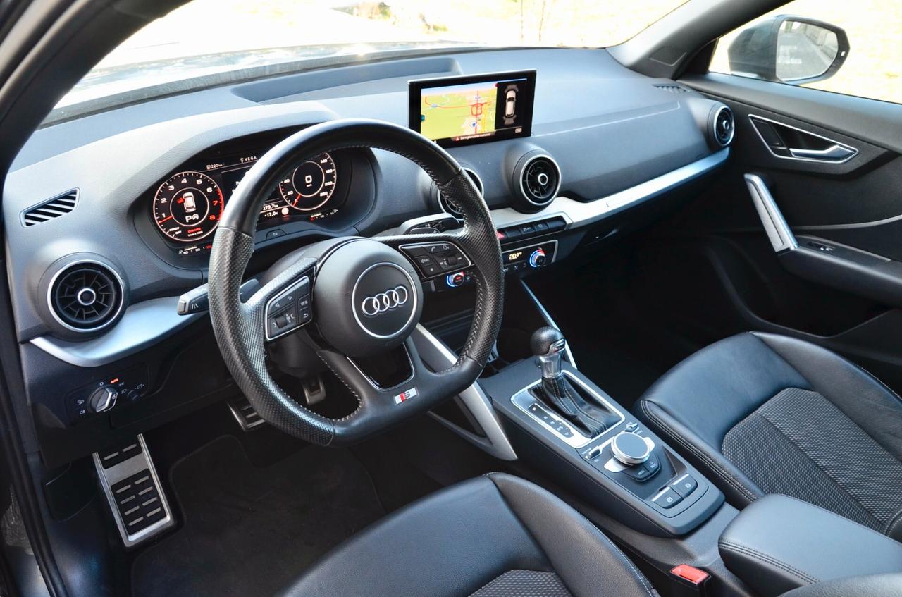 AUDI Q2 1.4 TFSI S-LINE INT+EXT 150cv S-TRONIC, UNICOPROPRIETARIO, UFF ITALIANA, FULL LED, NAVI, PERMUTE
