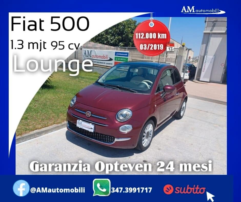 Fiat 500 1.3 multijet 95 cv. Lounge *GAR. 24 mesi