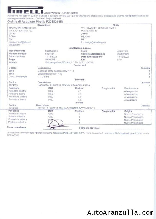 VOLKSWAGEN Tiguan 2.0 TDI 150CV SCR DSG Life - Fari Led - Virtual