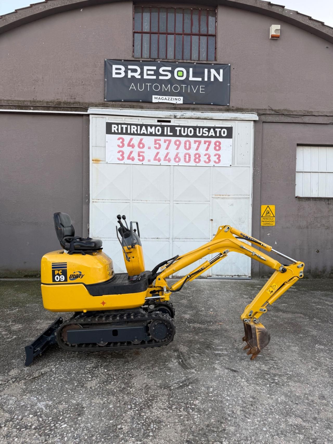 Mini escavatore Komatsu PC 09/1 cingoli allargabili