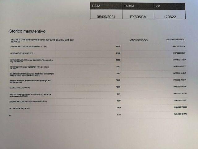 PEUGEOT 308 BlueHDi 130 S&S EAT6 SW Business