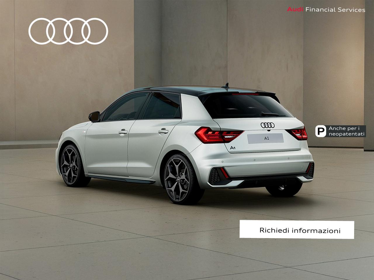 Audi A1 sportback 30 1.0 tfsi identity black 116cv s-tronic