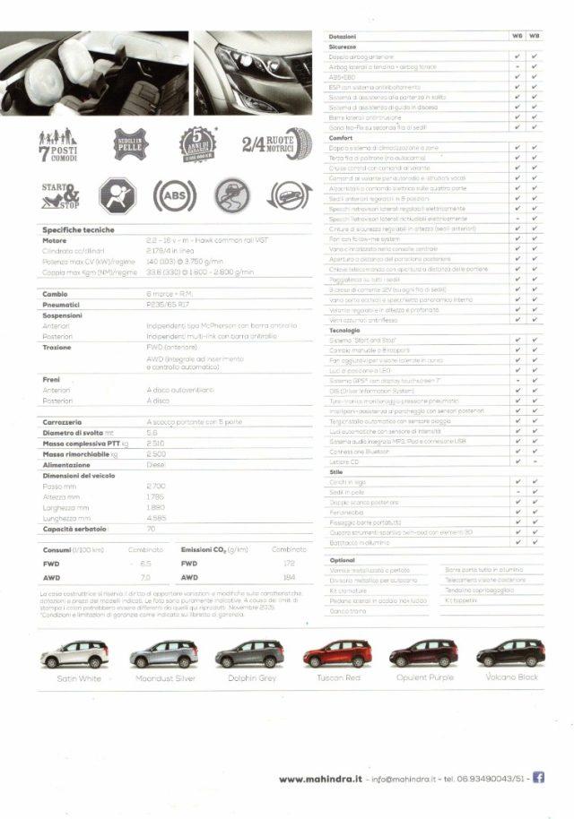 MAHINDRA XUV500 2.2 16V 4x4 W8 7 POSTI