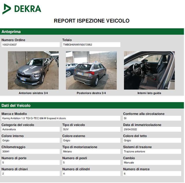 SKODA Kamiq 1.0 G-Tec Ambition