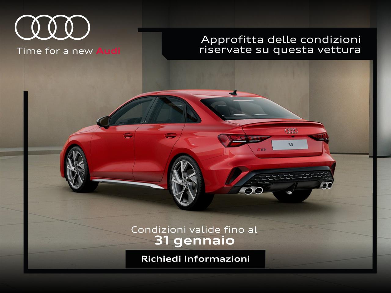 Audi S3 sedan 2.0 tfsi quattro s-tronic