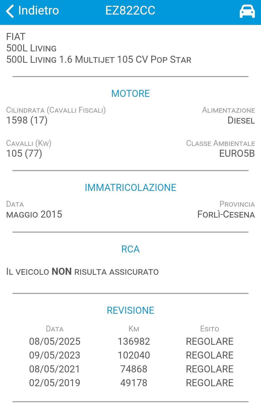 FIAT 500L Living 105cv | Full Optional | Spazio Infinito