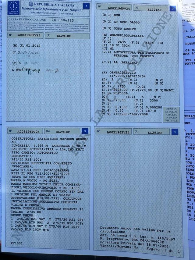 BMW 535 d xDrive Gran Turismo Futura