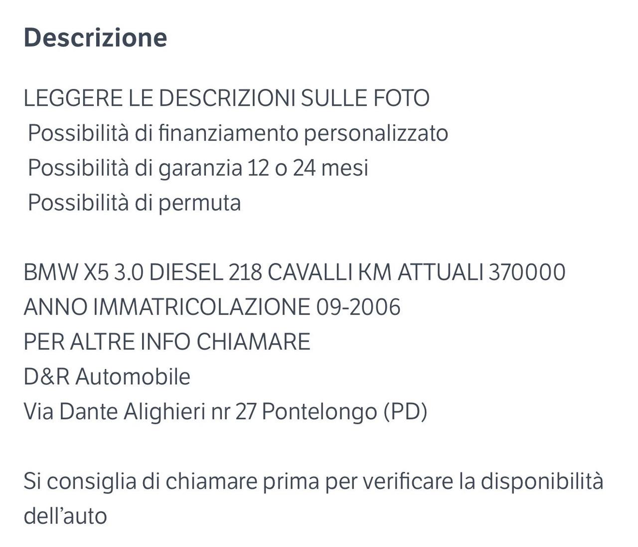 Bmw X5 3.0d cat Futura