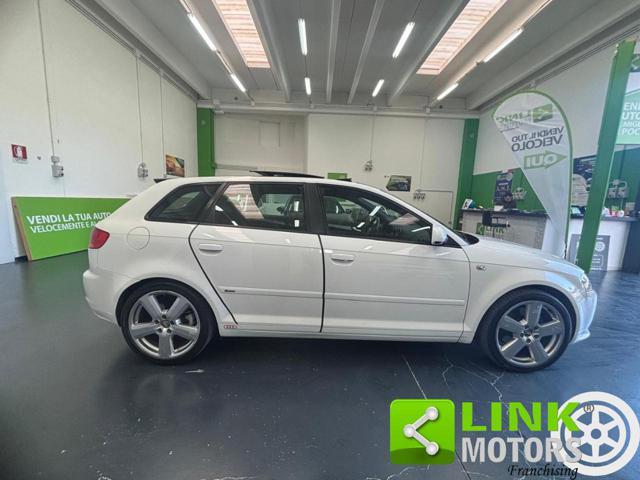 AUDI A3 SPB 2.0 16VTFSI quattroTETTO,PELLE,KM CERT,UNICA.