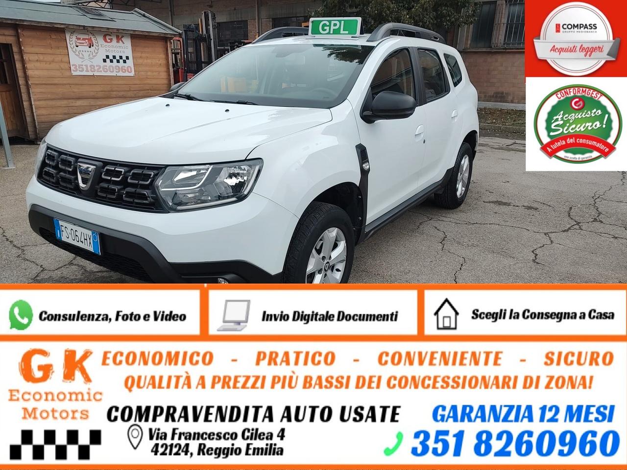 Dacia Duster 1.6 SCe GPL 4x2 COMFORT (RESTYLING), OK NEOPATENTATI, GARANZIA L.12 MESI