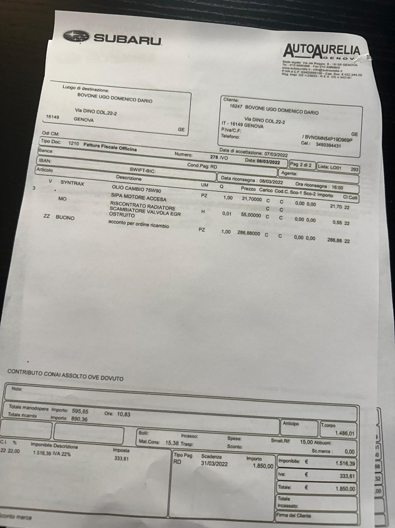 Subaru Forester 2.0D 4x4