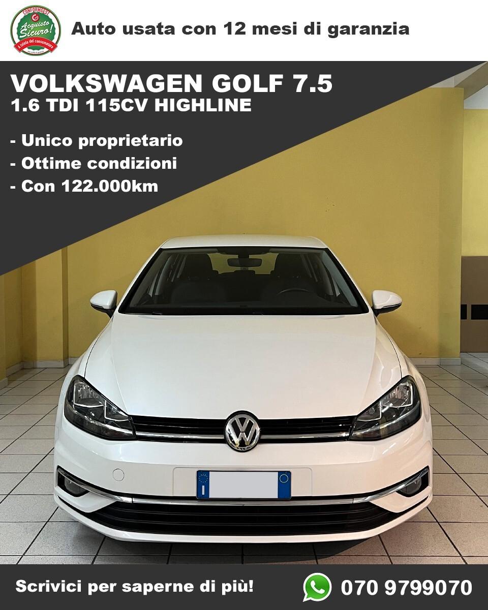 Volkswagen Golf 1.6 TDI 115 CV 5p. Highline