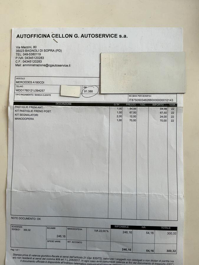 MERCEDES CLASE A 180 1.5 DIESEL - AUTOMATICA