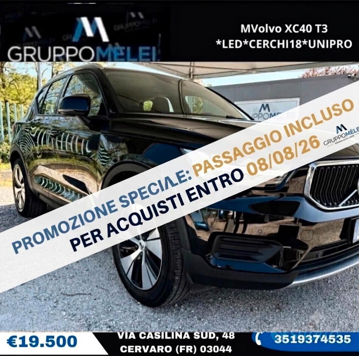 Volvo XC40 T3 *LED*CERCHI18*UNIPRO