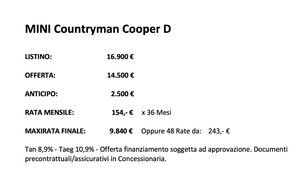 MINI Countryman Cooper D