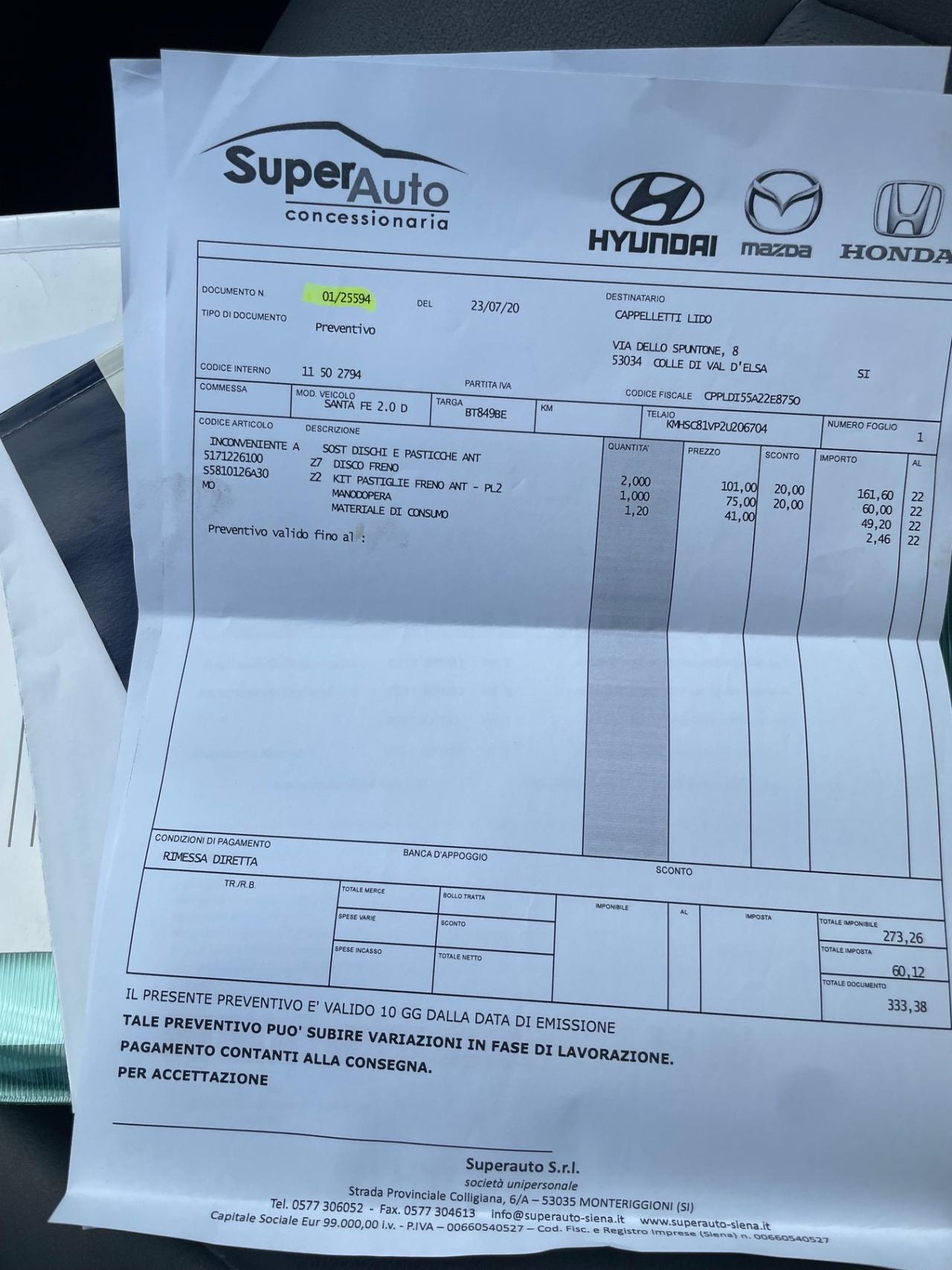 Hyundai Santa Fe 2.0 Diesel - 4x4