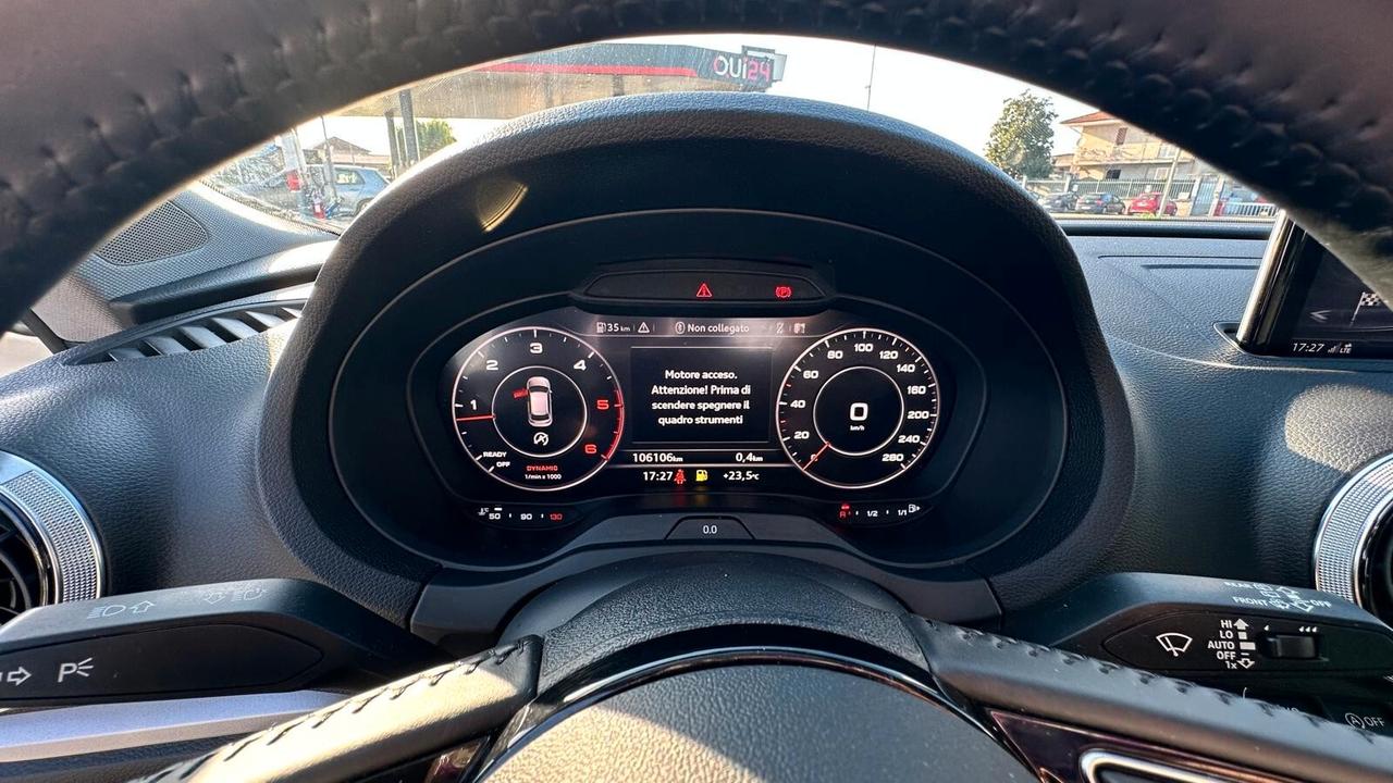 Audi A3 SPB 30 TDI S line Sport UNICO PROPRIETARIO KM CERTIFICATI