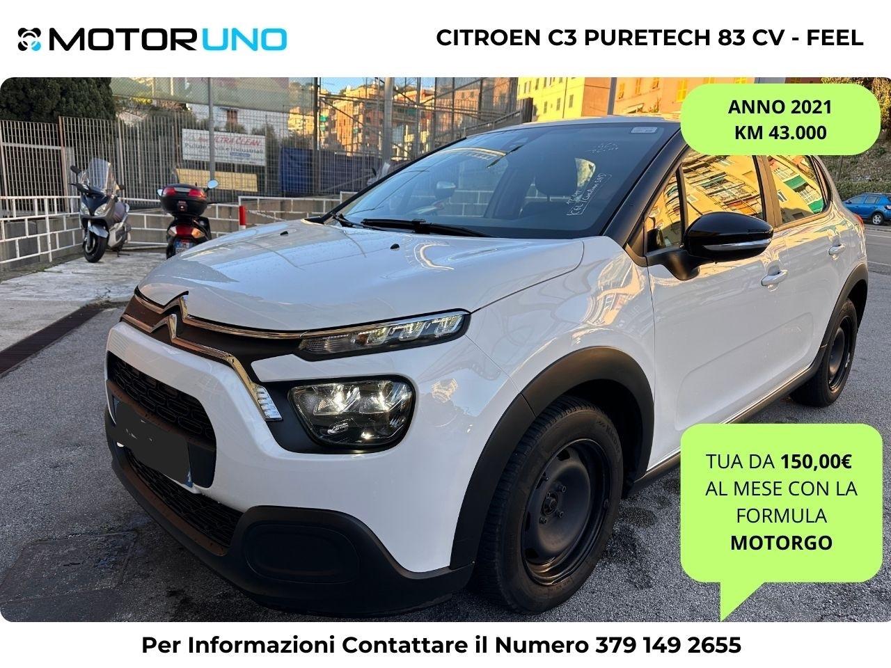 Citroen C3 PureTech 83 S&S Feel con Distribuzione Nuova