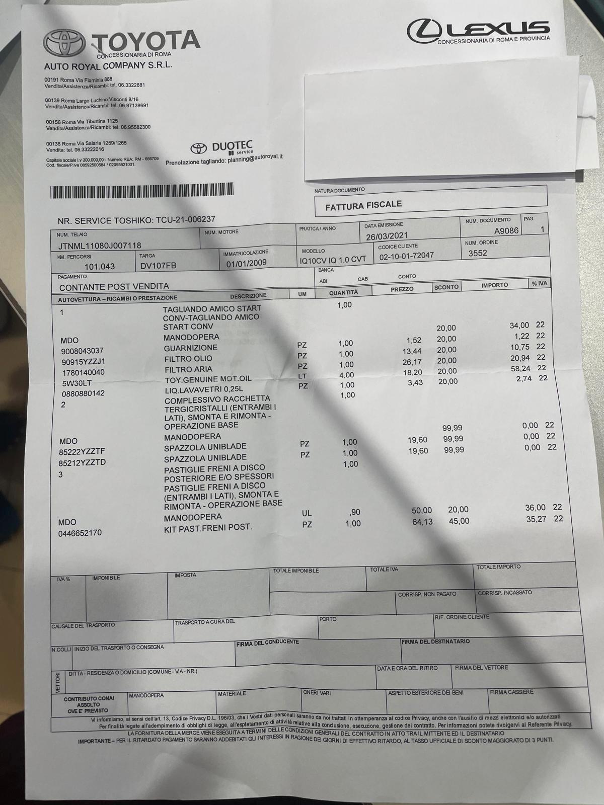 TOYOTA iQ 1.0 - OK NEOPATENTATI - AUTOMATICO