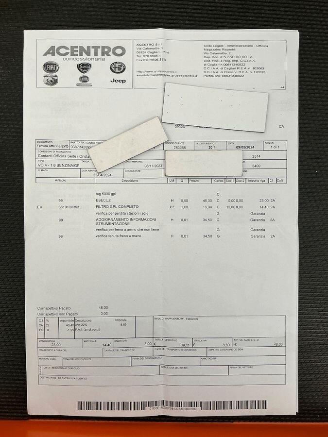 Evo 4 1.6 Bi-Fuel GPL 114 CV