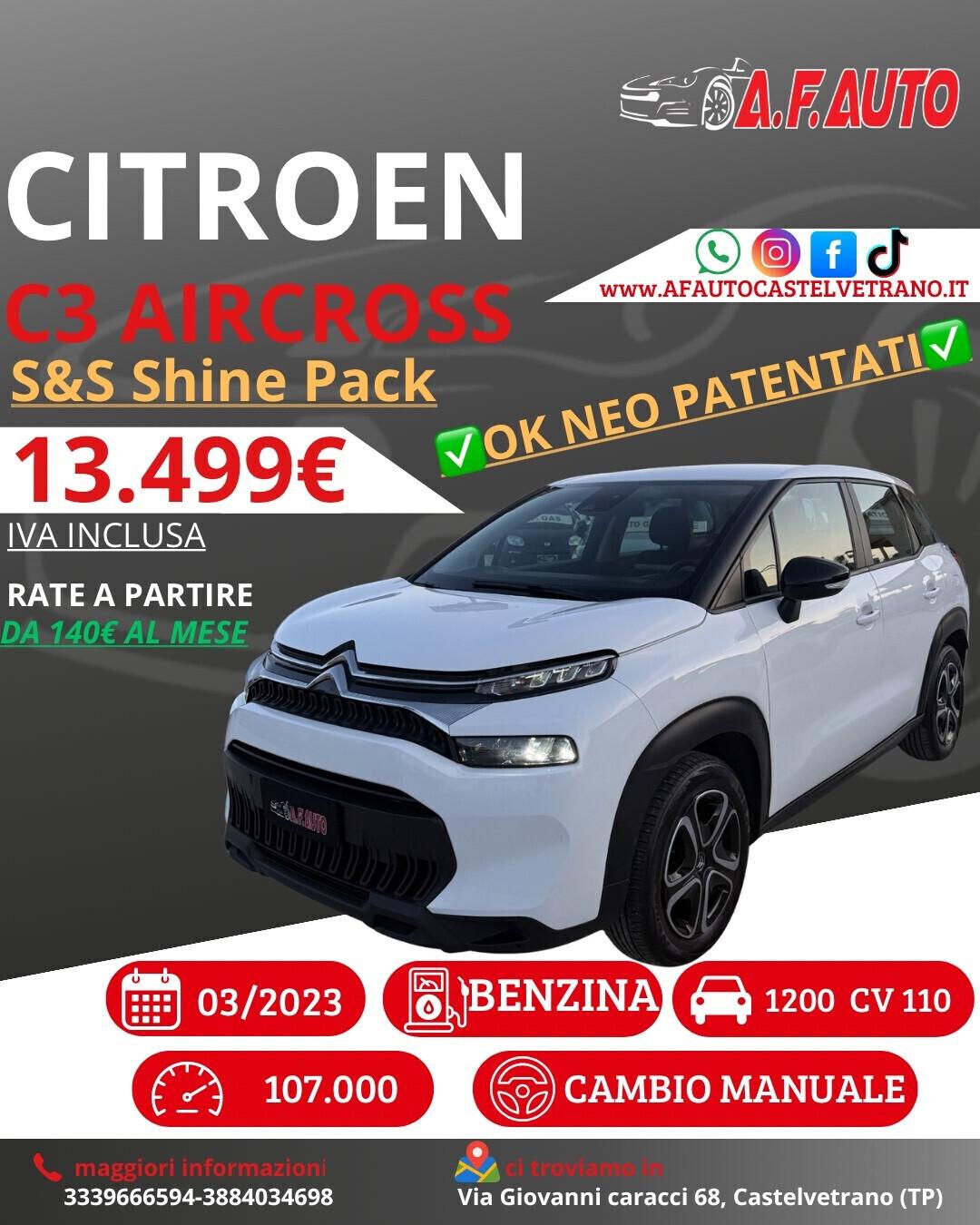Citroen C3 Aircross PureTech 110 S&S Shine Pack