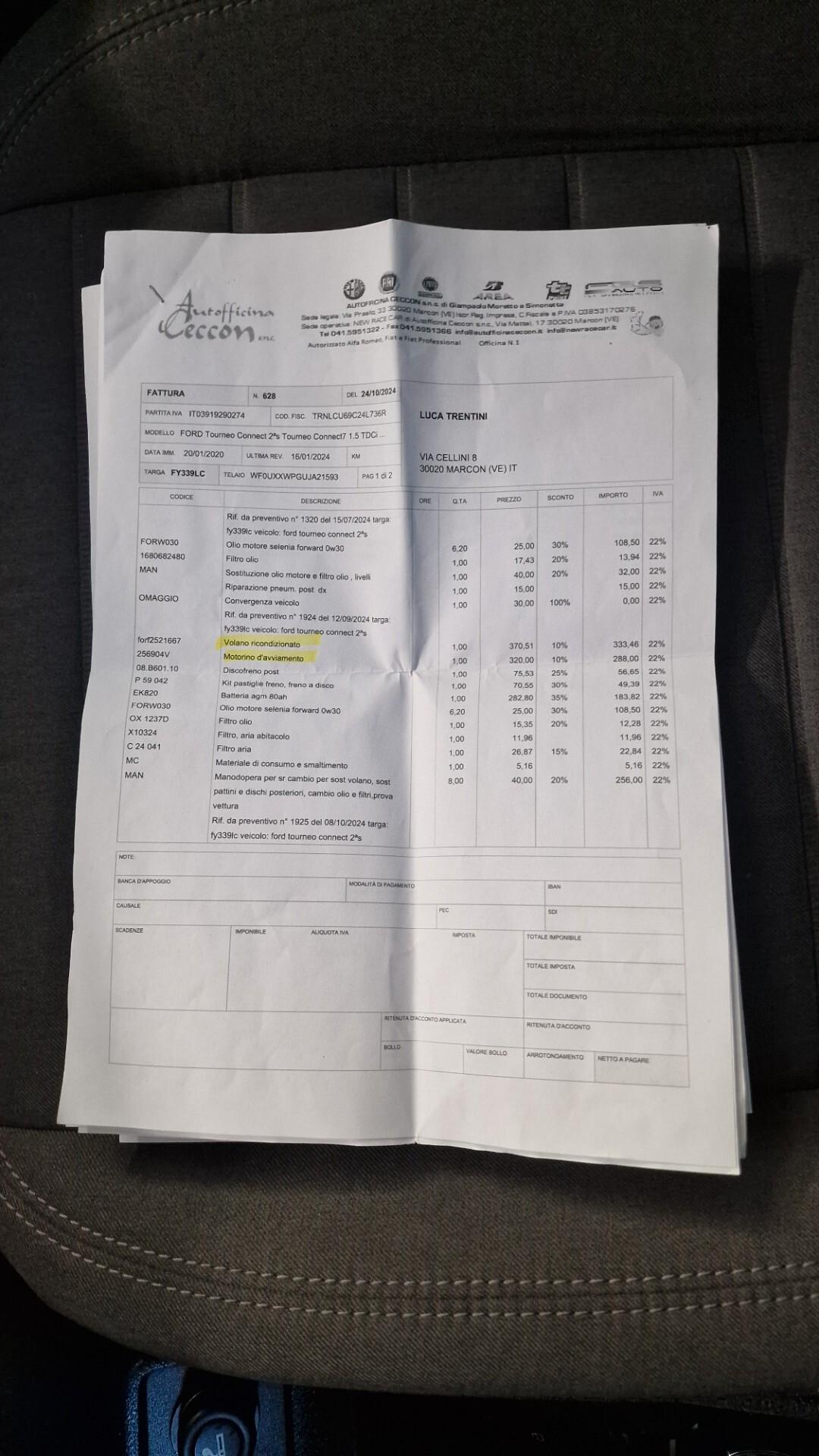 Ford Tourneo Connect Gran 1.5 TDCi 120 CV Titanium SOSTITUITO MOTORE NUOVO