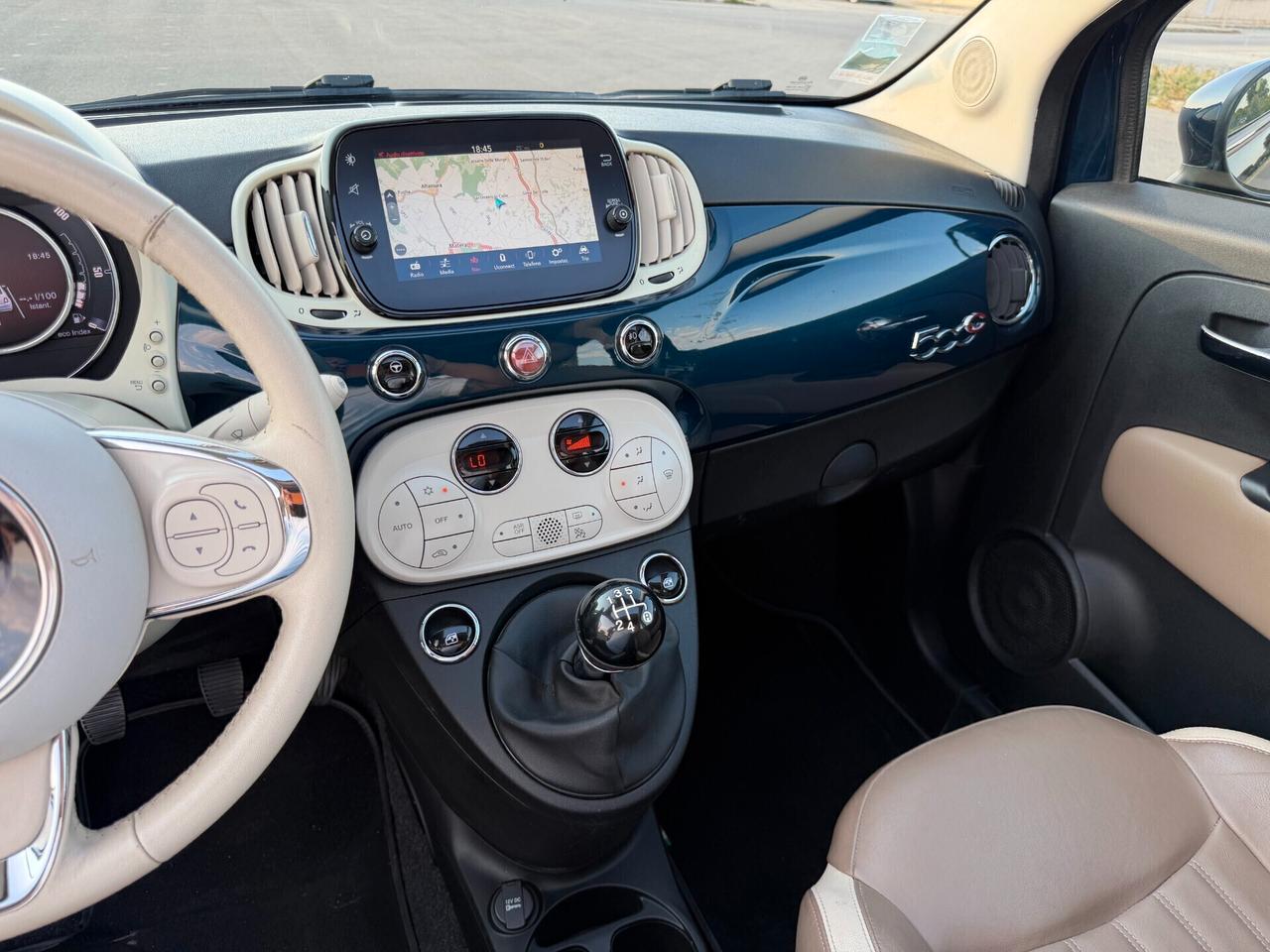 Fiat 500 Cabrio 1.2 69cv Lounge Clima*Pelle*Full